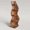 Modern 5-Tier Wall Corner Bookshelf Bookcase Brown