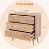 Modern 4-Drawer Dresser Wooden Storage Chest Cabinet Storage Organizer