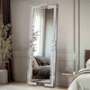Rectangle Wall Full Length Mirror Crushed Diamond Crystal Bevelled Full Body