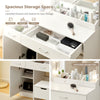 Dressing Table Makeup Vanity Desk With LED Lighted Mirror & 2 Drawers 1cabinet