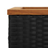 Planter Black 80x40x80 cm Poly Rattan vidaXL