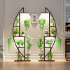 BACEKOLL Plant Stand Indoor with Grow Lights, 6 Tiered Tall Plant Shelf, Metal
