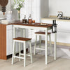 3-Piece Bar Table and Stool Set Kitchen Counter Height Pub Table Dinette Set