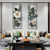 Metal Wall Art Flower Hangings Wall Sculptures Livingroom Decor Ornament 33*21in