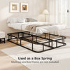 Heavy-duty Metal Mattress Foundation Double Size Bed Frame-Black