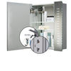 Wall Bathroom Mirror Cabinet w/ 60 LED Light,Shaver Socket,Anti-fog,Touch Switch