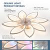 82CM LED CEILING FAN LIGHT 72W DIMMABLE CHANDELIER 6 SPEED WITH REMOTE CONTROL