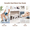 Make-Up Stool Dressing Chair with Curved Seat Cushion Wooden Desk Stool