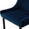2X Blue Velvet Dining Chairs Padded Seat Office Chairs Kitchen Furniture Luxury
