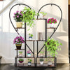 2PCS Multiple Metal Heart Shape Plant Stand Ladder Plant Holder Display Shelf