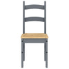 Dining Chairs Room Kitchen Chair 2 pcs Grey Solid Wood Pine