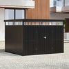 8.5x9.7ft Storage Shed Bike Metal Sloped Roof Tool House Cabinet for Garden Yard