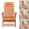 Folding Bamboo Recliner Garden Deck Chair Sun Lounger Armchair Beach Sleeper Bed