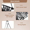 Garden Patio Hanging Swing Chair Rustproof Metal Frame Hammock Chair w/Stand