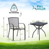 5PC Outdoor Dining Set Garden Patio Furniture - 4 Stackable Chairs &Square Table