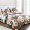 Boho Patchwork Bedspread Quilte Set Throw Rugs Bedding Pillowcases Double Size