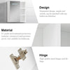 White Bathroom Cabinet Mirror w/ Shelf Wall Mounted Storage 3 Color LED Light
