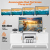 TV Stand for TVs up to 65” Media Console Table w/Adjustable Shelf 2-door Cabinet