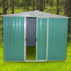 8 X 6FT Metal Garden Shed Tools Storage Apex Roof with Free Base Framework