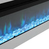 Electric Heater 40-100in LED Fireplace Media Wall Fire Insert/ Wall Mount/ Stand
