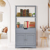 Kitchen Cupboard Bathroom Cabinet Freestanding Storage Cabinet Bookcase W/2 Door