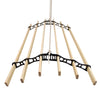 Clothes Airer Pulley Ceiling 6 Lath Hanging Traditional Mounted Dryer 1.2m Black