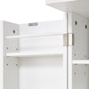 Kitchen Pantry Cabinet Wooden Storage Cupboard 2 Doors Utility Organizer Stand