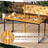 Acacia Wood Dining Table for 6 People-Natural