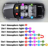 RGB LED Car Strip Light Interior Kit Fiber Optic Ambient Atmosphere Light Bulbs