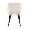 2Pcs Beige Velvet Dining Chair with Diamond Seat & Metal Legs Dining Room