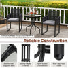 Outdoor Table Round Bistro Table w/ Umbrella Hole Black