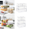 3-10x Clear Box Kitchen Pantry Fridge Organiser Food Storage Container with Lid