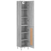Highboard Grey Sonoma 34.5x34x180 cm Engineered Wood vidaXL