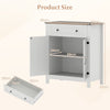 Kitchen Pantry Storage Cabinet Farmhouse Sideboard Buffet Cabinet-White