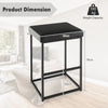 76cm Barstools Set of 2 Counter Height Chairs Modern Upholstered Pub Stool Black