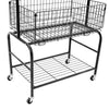 Black Metal Clothes Rail Rack Garment Stand Corner Open Wardrobe with Shelf