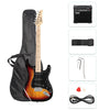 Glarry GST 3-Pickup Electric Guitar Full Set with 20W Amp Cable Bag Strap Kit