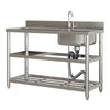 Stainless Steel Single Bowl Catering Sinks Commercial Home Kitchen LHD Platform