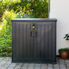 Garden Gear 775L Storage Plastic Shed Black Outdoor Lockable Door Gas Piston Lid