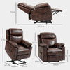 Power Lift Chair, Electric Riser Recliner Chair with Remote Control, Brown