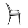 4x Vintage Garden Chairs Metal Bistro Patio Cast Aluminum Dining Chair with Pads