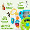 Interactive Simulation Driving Educational Toy w/Stool Birthday Gift for Toddler