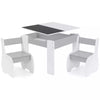 Kids Table and Chair Set 4-in-1 Wooden Activity Table and 2 Chairs for Drawing