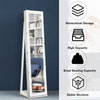 3-in-1 Jewelry Cabinet Full-Length Mirrored Jewelry Armoire Storage Organizer
