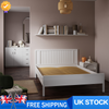 6.8FT Wooden Bed Frame White 208cm King Size Solid Wood Pine Bed Frame w/Slatted