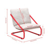 Ergonomic Armchair with Metal Frame Sling Accent Chair Reading Chair Lounge Sofa