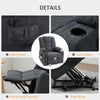 Oversized Electric Riser and Recliner Chair with Cup Holders for the Elderly