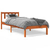 Gecheer Bed Frame Wax Brown 90x200 Solid Wood Pine E1W1