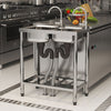 Stainless Steel Sink Commercial Catering Kitchen Sinks Double Bowl With Tap Hole