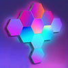 RGB LED Hexagon Wall Light Honeycomb Lamp Bluetooth Remote for Gaming Room ✅